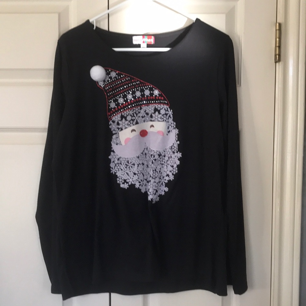 Christmas Merry Wear Santa Top L